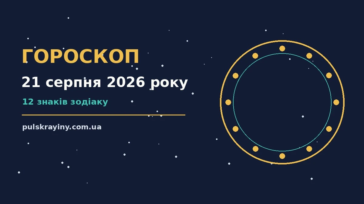 Гороскоп на 21 серпня 2026 року: підказки перед важливим кроком для планів і важливих справ