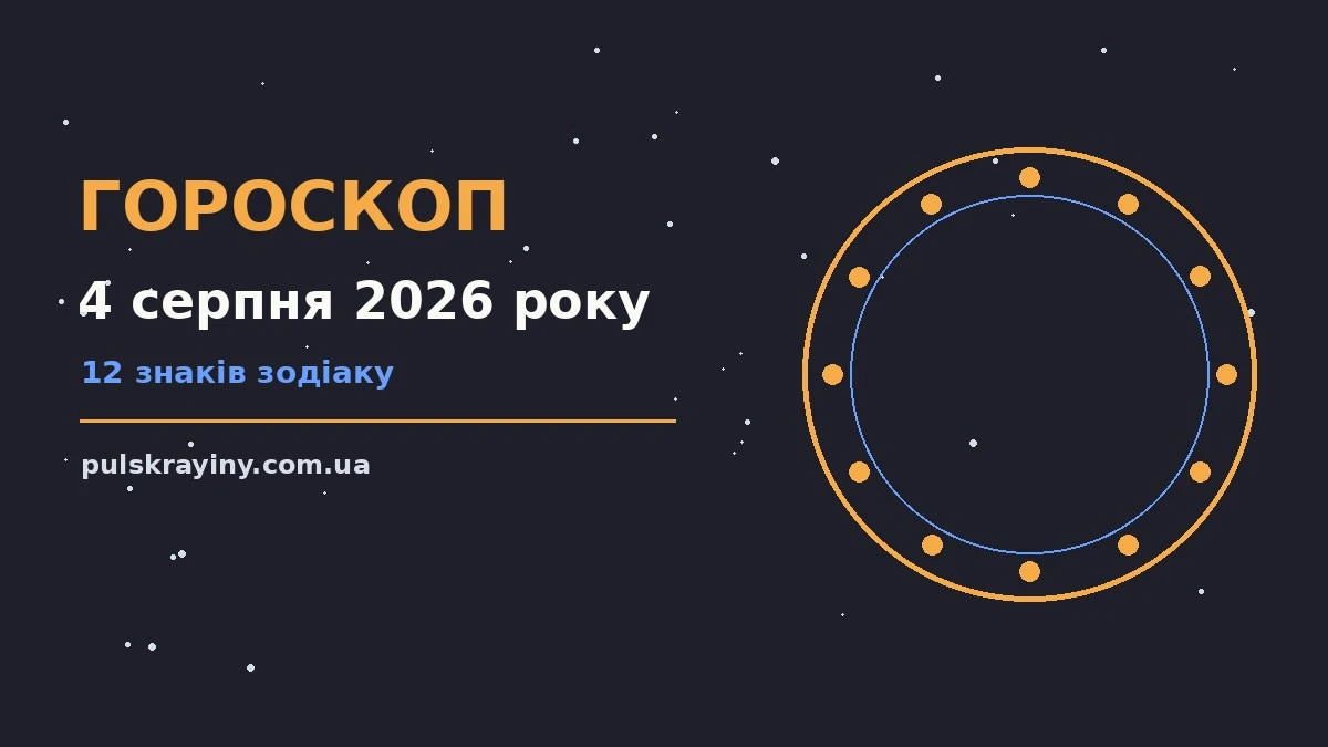 Щоденний гороскоп на 4 серпня 2026 року: енергія дня та корисні поради