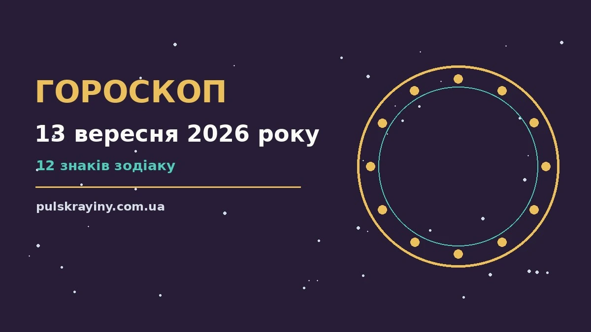 Щоденний гороскоп на 13 вересня 2026 року з порадами щодо карʼєри, фінансів і переговорів