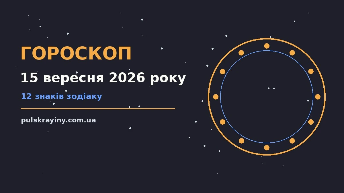 Зірки на нічному небі у вівторок 15 вересня 2026 року як символ щоденного гороскопу