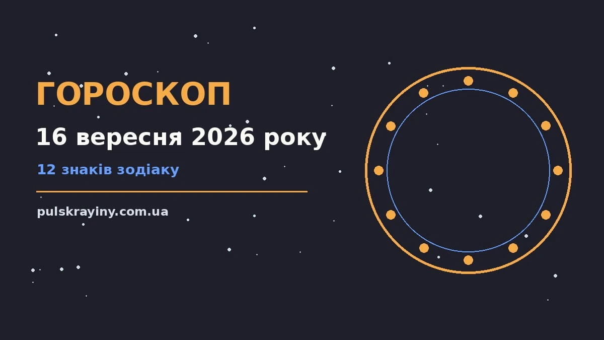 Гороскоп на 16 вересня 2026 року: підказки перед важливим кроком для планів і важливих справ