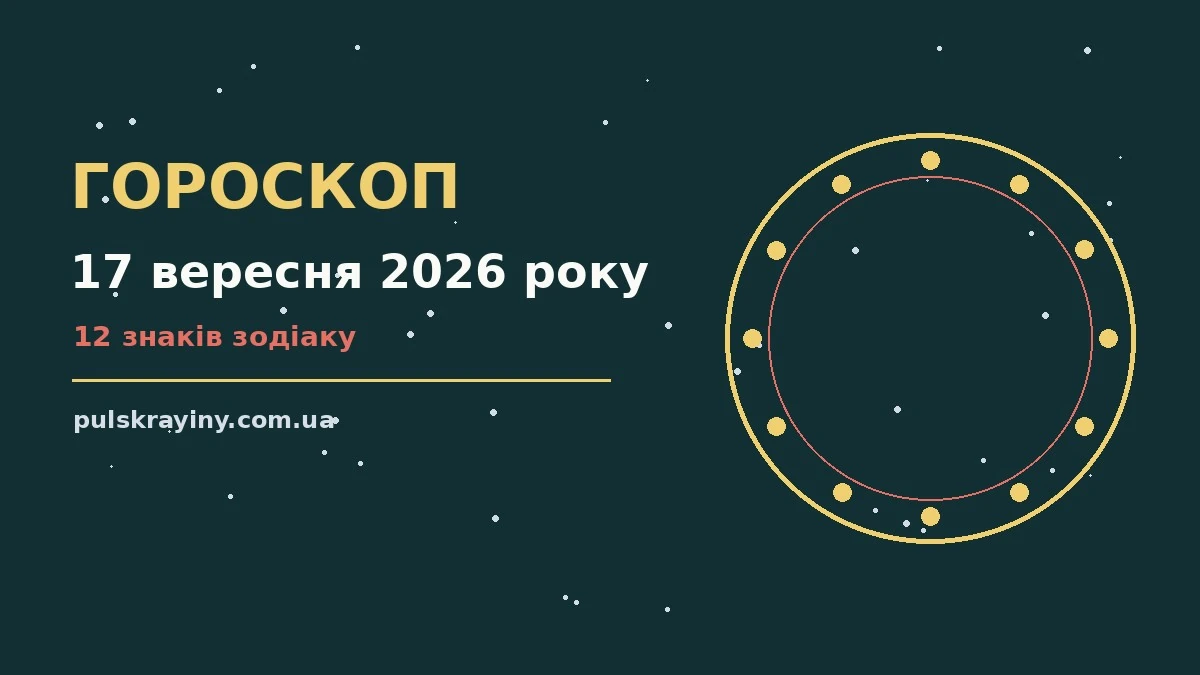Гороскоп на 17 вересня 2026 року: підказки перед важливим кроком для планів і важливих справ