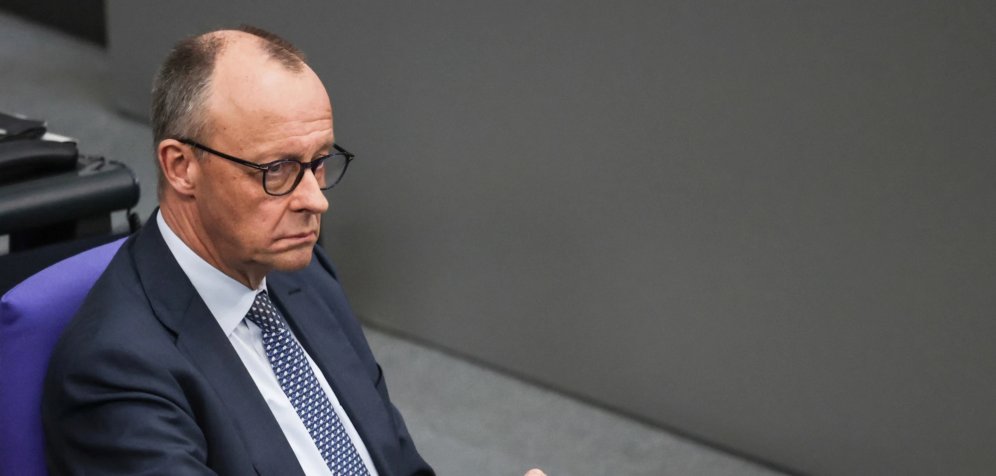 Фрідріх Мерц, канцлер ФРН, під час дебатів у Бундестазі